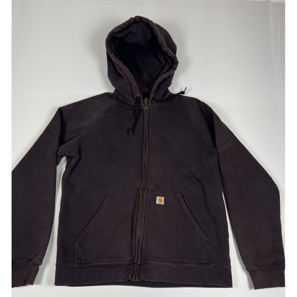 Carhartt For Women Medium Grey Full Zip Hooded Sweatshirt